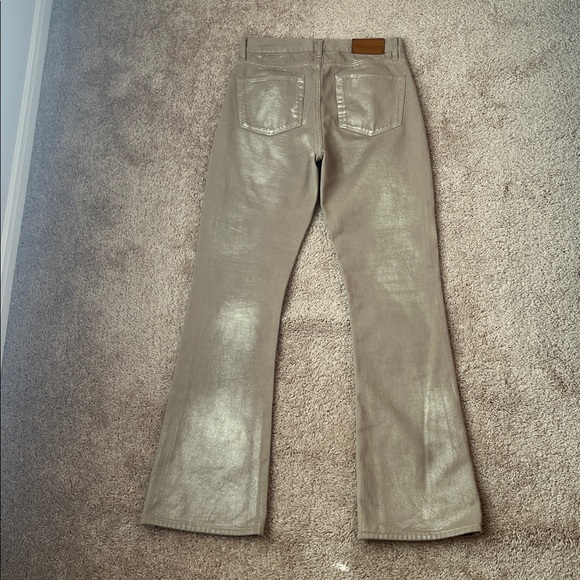 Ralph Lauren Purple Label Collection 208 Gold Metallic Boot Cut Denim Jeans - Picture 7 of 12